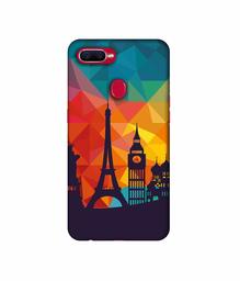 Amazon Brand - Solimo Designer Colored Paris 3D Printed Hard Back Case Mobile Cover for Oppo F9 Pro/Oppo F9