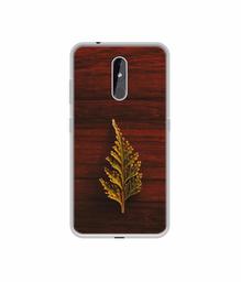 Amazon Brand - Solimo Designer Leaf on Wood UV Printed Soft Back Case Mobile Cover for Nokia 3.2