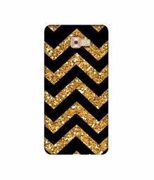 Amazon Brand - Solimo Designer Golden Zik Zak Pattern 3D Printed Hard Back Case Mobile Cover for Samsung Galaxy C9 Pro