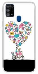 Amazon Brand - Solimo Designer Multicolor Happy Love Design Printed Soft Back Case Mobile Cover for Samsung Galaxy M31