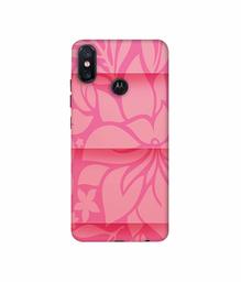 Amazon Brand - Solimo Designer Pink Flower Banch Print On Cloth 3D Printed Hard Back Case Mobile Cover for Motorola One Power