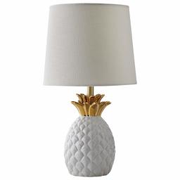 Rivet Pineapple Ceramic Table Lamp, Modern, 18