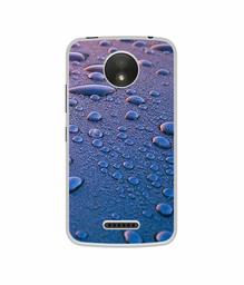 Amazon Brand - Solimo Designer Water Drops UV Printed Soft Back Case Mobile Cover for Motorola Moto C Plus