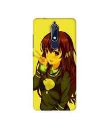 Amazon Brand - Solimo Designer DJ Girl Vector 3D Printed Hard Back Case Mobile Cover for Nokia 5.1