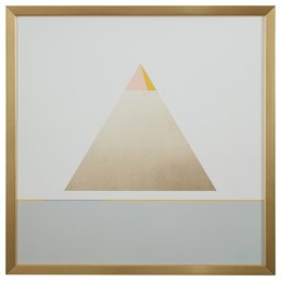 Amazon Brand – Rivet Modern Gold Pyramid Triangle Print Wall Art, 30