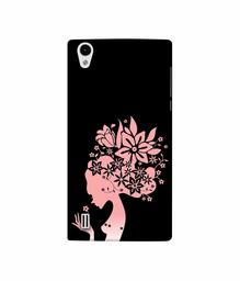 Amazon Brand - Solimo Designer Pink Color Lady Vector 3D Printed Hard Back Case Mobile Cover for VIVO Y15