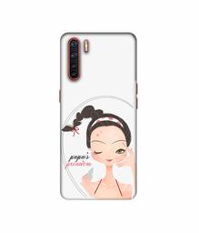 Amazon Brand - Solimo Designer Papa's Princess 3D Printed Hard Back Case Mobile Cover for Oppo A91