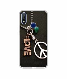 Amazon Brand - Solimo Designer Love and Peace UV Printed Soft Back Case Mobile Cover for Gionee F9 Plus