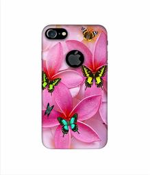 Amazon Brand - Solimo Designer B-Butterflies 3D Printed Hard Back Case Mobile Cover for Apple iPhone 7 (with Logo Cut)