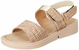 Flavia Women's Beige Fashion Sandals-5 UK (37 EU) (6 US) (FL123/BEG)