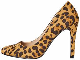 find. Women's Round Toe High Court Closed Pumps, Brown Leopard, 6 us