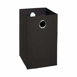 Amazon Brand - Solimo Premium Foldable Cotton Laundry Hamper, Black