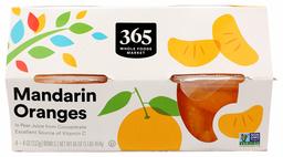 365 EVERYDAY VALUE Mandarin Oranges 4/4 Oz Cups, 16 Ounce