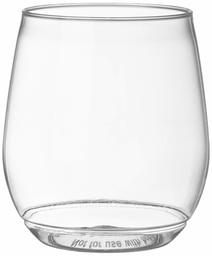 AmazonCommercial Shatterproof Stemless Wine Glass, 14 oz, Pack of 60