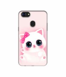 Amazon Brand - Solimo Designer Babby Kitty UV Printed Soft Back Case Mobile Cover for Oppo F5