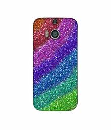 Amazon Brand - Solimo Designer Multicolor Sparkle 3D Printed Hard Back Case Mobile Cover for HTC One M8