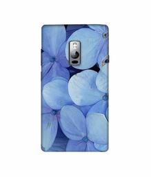 Amazon Brand - Solimo Designer Light Blue Flower Photography 3D Printed Hard Back Case Mobile Cover for OnePlus 2