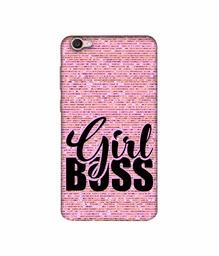 Amazon Brand - Solimo Designer Girl Boss On Pink Sparkle 3D Printed Hard Back Case Mobile Cover for Vivo V5