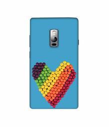 Amazon Brand - Solimo Designer Ball Heart 3D Printed Hard Back Case Mobile Cover for OnePlus 2