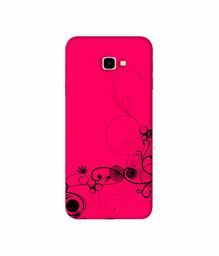 Amazon Brand - Solimo Designer Black Pattern on Pink 3D Printed Hard Back Case Mobile Cover for Samsung Galaxy J4 Plus