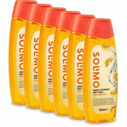 Marque Amazon - Solimo Gel douche Expérience aromatique - Plaisir fruité - Pack de 6 (500ml x 6)