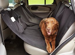 AmazonBasics Waterproof Car Hammock Rear Seat Cover for Pets - 55 x 59 Inches, Black