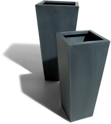 Strathwood Basics Square Zinc-Finished Planters Set of 2