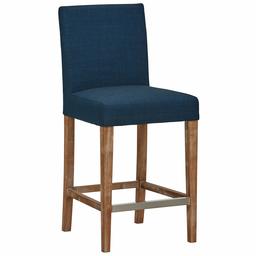 Amazon Brand – Stone & Beam Hartford Modern Denim-Style Fabric Kitchen Counter-Height Bar Stool, 40.5