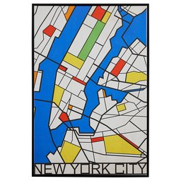 Amazon Brand – Rivet Pop Art Print of New York City Map in Primary Colors, 26