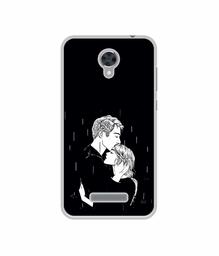 Amazon Brand - Solimo Designer Couples Standing in Rain UV Printed Soft Back Case Mobile Cover for Panasonic Eluga i2 Active