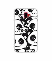 Amazon Brand - Solimo Designer Panda Texture UV Printed Soft Back Case Mobile Cover for Samsung Galaxy J6 Plus