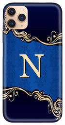 Amazon Brand - Solimo Designer Blue Pattern Alphabet-N 3D Printed Hard Back Case Mobile Cover for Apple iPhone 11 Pro