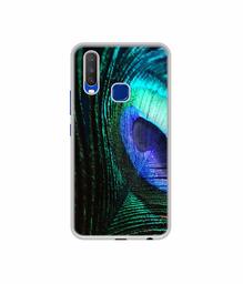 Amazon Brand - Solimo Designer Peacock Feather UV Printed Soft Back Case Mobile Cover for Vivo Y15