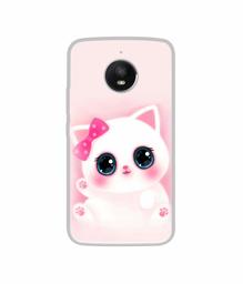 Amazon Brand - Solimo Designer Babby Kitty UV Printed Soft Back Case Mobile Cover for Motorola Moto E4 Plus