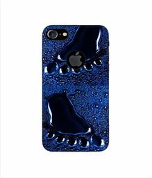 Amazon Brand - Solimo Designer Foot Impression 3D Printed Hard Back Case Mobile Cover for Apple iPhone 7 (with Logo Cut)