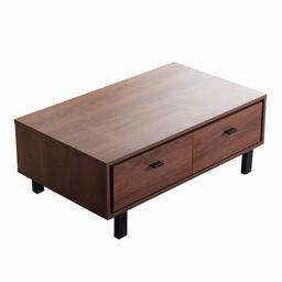 Amazon Brand - Movian Ljungan, 2-Drawer Coffee Table, 102 x 60 x 38 cm, Walnut Effect