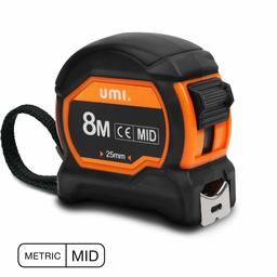 Umi. by Amazon 8m Retractable Professional Tape Measure with Metal Belt Clip