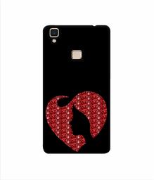 Amazon Brand - Solimo Designer Heart Shape Lady with Glitter 3D Printed Hard Back Case Mobile Cover for Vivo V3 Max