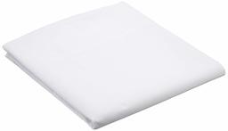 AmazonBasics Everyday Drap plane en coton 100%, 180 x 260 cm - Blanc