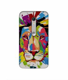 Amazon Brand - Solimo Designer Lion Multicolor Vector 3D Printed Hard Back Case Mobile Cover for Motorola Moto X Play