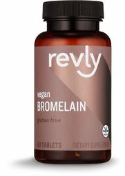 Amazon Brand - Revly Bromelain, 500 mg per Serving, 60 Tablets, Vegan