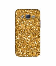 Amazon Brand - Solimo Designer Golden Sparkle 3D Printed Hard Back Case Mobile Cover for Samsung Galaxy J2