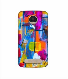 Amazon Brand - Solimo Designer Multicolor Box Texture 3D Printed Hard Back Case Mobile Cover for Motorola Moto Z Play