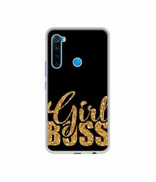 Amazon Brand - Solimo Designer Sparkle Girl Boss UV Printed Soft Back Case Mobile Cover for Mi Redmi Note 8