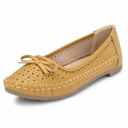 Flavia Women's Mustard Ballet Flats-6 UK (38 EU) (7 US) (FL-914/MUS)