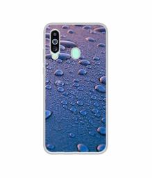 Amazon Brand - Solimo Designer Water Drops UV Printed Soft Back Case Mobile Cover for Samsung Galaxy M40