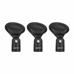 AmazonBasics Microphone Clip - Elliptical Style - 3-Pack (Renewed)