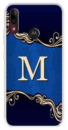 Amazon Brand - Solimo Designer Multicolor Blue Pattern Alphabet-M Printed Soft Back Case Mobile Cover for Motorola Moto E6s / Motorola Moto E6 Plus