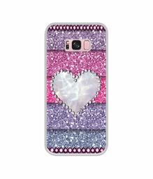 Amazon Brand - Solimo Designer Stone Heart UV Printed Soft Back Case Mobile Cover for Samsung Galaxy S8 Plus