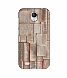 Amazon Brand - Solimo Designer Books Texture 3D Printed Hard Back Case Mobile Cover for Vivo Y21L